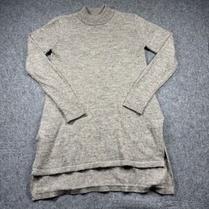 H&M Oversized Turtleneck Sweater Tan Heather Womens S Long Sleeve